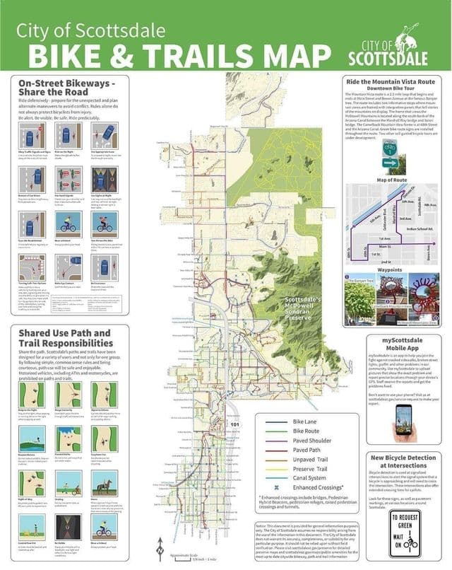 Phoenix bike lane map