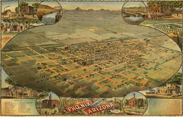 Phoenix antique map